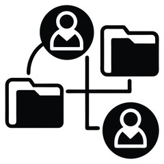 Wall Mural - a glossy 3d button set displays social network icons alongside business people icons, representing i