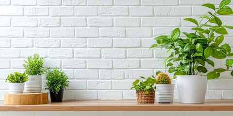 Poster - White Brick Wall Texture Ideal for Backgrounds in Design Projects, Photography Settings, and Creative Artworks for Modern Spaces and Minimalist Styles
