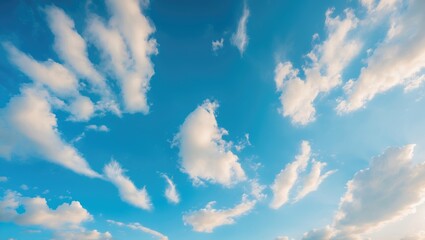 Wall Mural - fleeting clouds swaying in the mild breeze under the comforting warmth