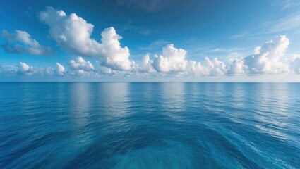 Wall Mural - bird's-eye view of the blue ocean with water texture and sun reflections