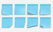© Alexandra Lipina - Vector blue note paper isolated on transparent background. Realistic sticky note. Mockup of blue note paper for design.