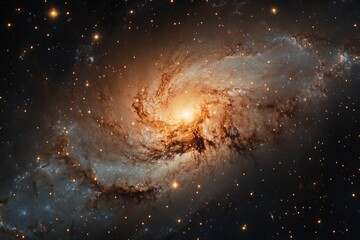 Wall Mural - vibrant galaxy swirling with stars in a cosmic dance of light and color, space galaxy with stars bac