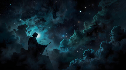 Wall Mural - Image nebula, Set against the vast, dark, and mystical expanse of the universe. 