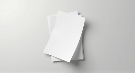 white paper on white background