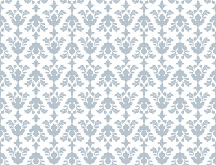 Fototapete - Flower geometric pattern. Seamless vector background. White and gray ornament. Ornament for fabric, wallpaper, packaging. Decorative print