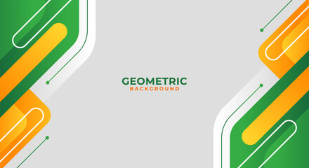 Wall Mural - Modern green and yellow geometric background
