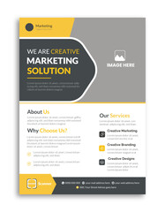 Wall Mural - modern corporate marketing flyer design template for business promotion
