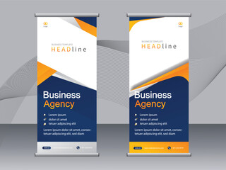 Wall Mural - business banner roll up set, standee banner template. modern banner.