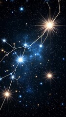 Wall Mural - Windmill and Starry Night