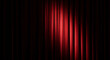 © ON - Studio - Red velvet curtain highlighting stage light, theatrical ambiance