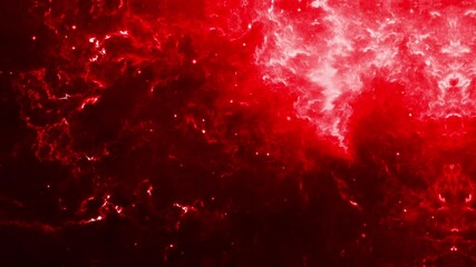 Wall Mural - Red nebula and stars animation. Deep space clouds background for sci-fi, alien, extraterrestrial projects