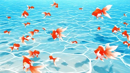 Wall Mural - fish, abstract desktop background