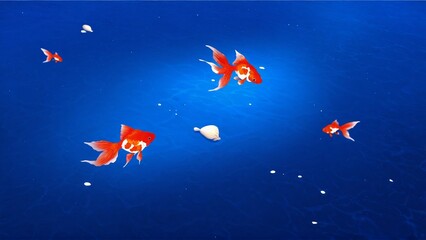 Wall Mural - fish, abstract desktop background