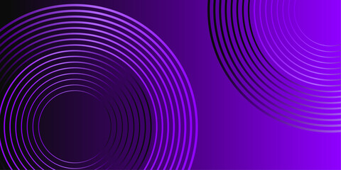 Poster - Abstract circle line pattern spin purple light isolated on vibrant gradient background in the concept of music, technology, digital	