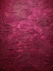 Canvas Print - textured crimson surface with deep grooves and subtle variations creating a captivating visual depth