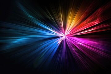 Wall Mural - Abstract colorful light rays background vector presentation design, on a black background, with highly detailed and high resolution photography
