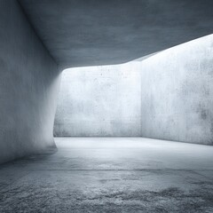 Canvas Print - abstract concrete space showcasing modern architectural design with natural light and minimalist con