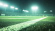 © alauli - Football Field at Night Under Stadium Lights Moody Atmosphere