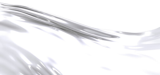 Aufkleber - A flowing white fabric drapes gracefully against a black background, creating a soft, abstract composition.