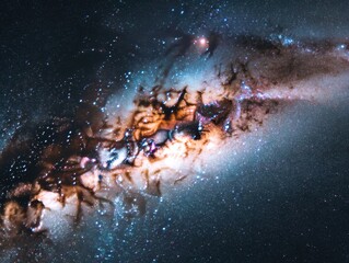 captivating cosmic expanse a mesmerizing view of the ethereal galaxy with celestial stars and nebula