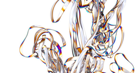 Poster - Vibrant Hues in 3D: A Captivating Chromatic Background