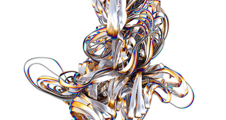 Aufkleber - Chromatic Extravaganza: A Dazzling 3D Display of Colors