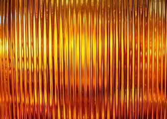 Wall Mural - amber ribbed glass texture for banner, wallpaper, template, print.