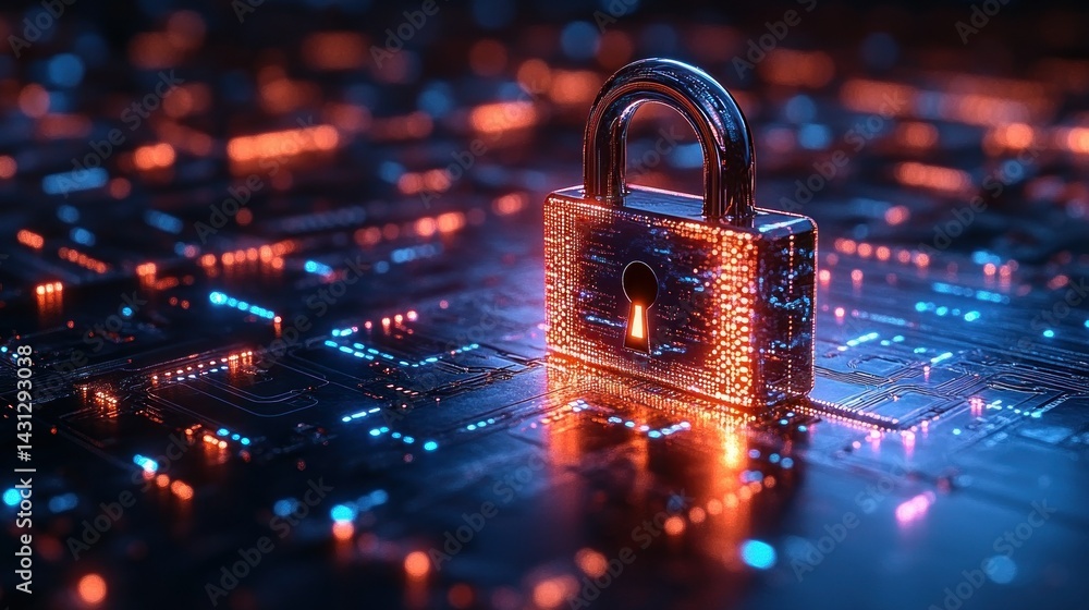 Cybersecurity lock on circuit board
