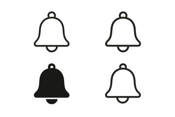 Leinwandbilder - Icon set featuring various styles of bell symbols suitable for notification and alert functions