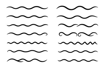 Fototapete - Collection of elegant wave icons suitable for various design projects and creative applications