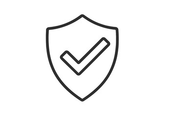 Leinwandbilder - Shield icon design representing security and protection in a minimalistic style for modern applications