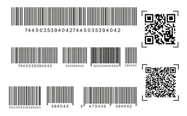 png bar code and black scanner with linear stripes symbol electronic price label tags marketing barc