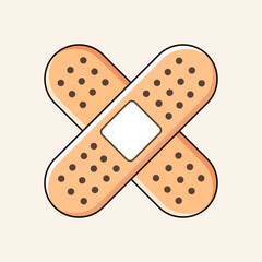 vector illustration of wound plaster for health care