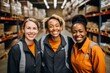 © Vorda Berge - Portrait of smiling group of diverse female workers at warehouse, organic