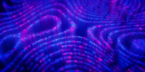 Wall Mural - big data clusters complex graph. quantum computing patterns. cyber space of ai technology neural con