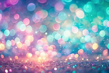 Wall Mural - dreamy bokeh lights: soft pastel double exposure background
