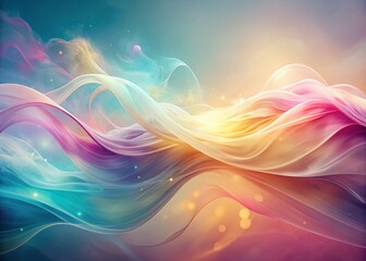 Wall Mural - elegant air waves: soft light double exposure stock photo