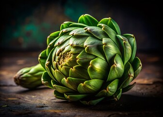 Wall Mural - Fresh Artichoke Long Exposure Photography - Vibrant Green Vegetable