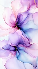 Wall Mural - fluid floral art: a breathtaking display of watercolor floral art. featuring delicate petals and swi