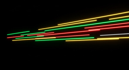 Wall Mural - Futuristic Neon Glowing Lines Abstract Background with Motion Effect