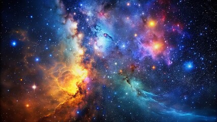 Wall Mural - Macro Starry Night Sky Wallpaper: Close-Up Celestial Beauty
