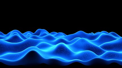 Wall Mural - Abstract digital wave landscape