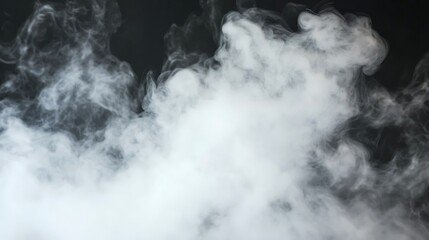 Wall Mural - Abstract smoke plume on black