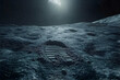 © Abbas - Lunar landscape displaying a profound footprint on the moon's surface.