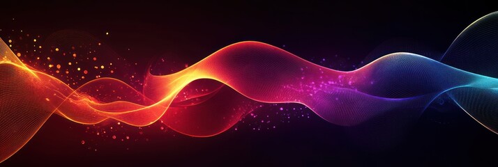 Wall Mural - Colorful abstract waves