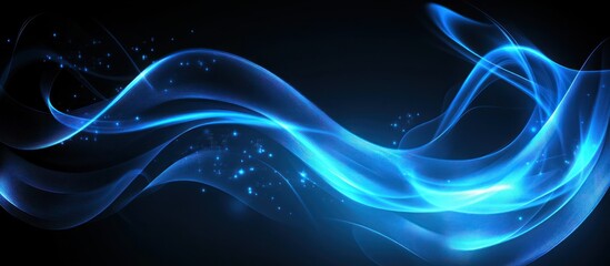 Wall Mural - Abstract flowing blue energy