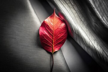 Sticker - monochrome leaf elegance: stylish black and white fashion photography