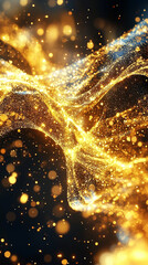 Wall Mural - background image yellow beam of light in the dark