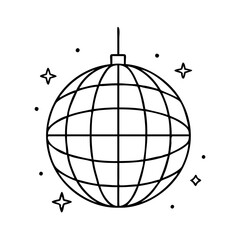 Wall Mural - disco ball icon, disco ball vector illustration-simple illustration of disco ball , perfect for disc