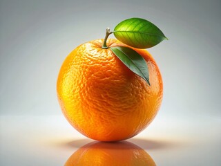 Wall Mural - surreal orange fruit: vibrant, floating citrus on white background - generative ai art